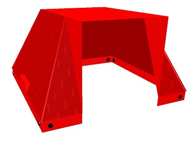 Moveandstic Toy Roof, red
