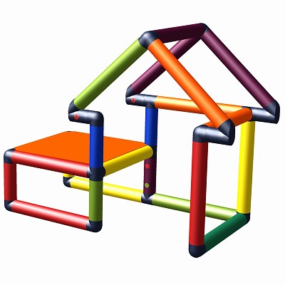 Moveandstic motoric trainer mini play house multi color