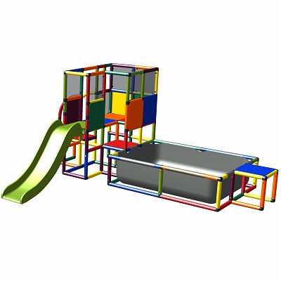 Move and stic climbing frame with slide and pool Massimo multi colored