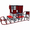 Move and Stic Bateau AMELIE avec volant et clochette gris titane/rouge 0