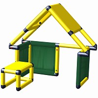 Move and Stic toddler play house SCOTTY yellow/ green 