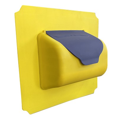 Moveandstic panel 40x40 cm yellow , mailbox yellow blue incl.