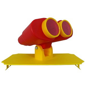 Assiette 20x40cm jaune avec jumelles rouge/jaune
