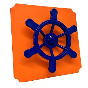 Plaque de déménagement 40x40cm orange avec volant pirate bleu Plaque de déménagement 40x40cm orange avec volant pirate bleu