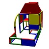 Moveandstic Fabian - play house with roof and a slide for small children 0
