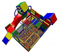 Mia - Play Structure with Ball Pool, 2 Towers and Toddler Slide