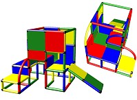Moveandstic Leni - Kletterturm mit Kleinkindrutsche Leni - Kletterturm mit Kleinkindrutsche