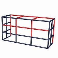 Move and Stic soccer goal red/ titanium grey 