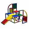 Moveandstic Nora - Podium d'escalade avec toboggan pour petits enfants, ROUGE VERT BLEU JAUNE