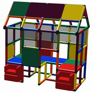 Move and Stic - Maison de jeu NATALIE Multicolor avec téléphone et boîte aux lettres