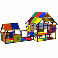 Move and Stic Doppelspielhaus LANA mit Telefon/Steuerrad/Briefkasten Multicolor