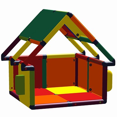 Move and Stic toddler play house LEJA with mailbox and telephone multi color