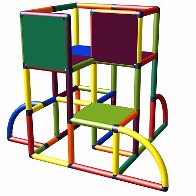 Move and Stic climbing tower ROSA multicolor