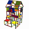 Move and Stic Maison de jeu et d'escalade ELLA multicolore avec cloche et tableau noir