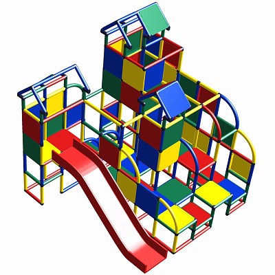 Move and Stic - Château de jeu Kinderland multicolore