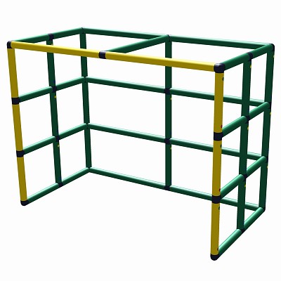 Moveandstic hockey goal 165x125x85 yellow - green incl. aluminium