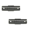 Moveandstic 2 way connector straight, black - Set of 2