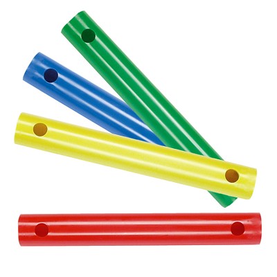 Moveandstic set de 4 tubes 35 cm, bleu, vert, jaune, rouge