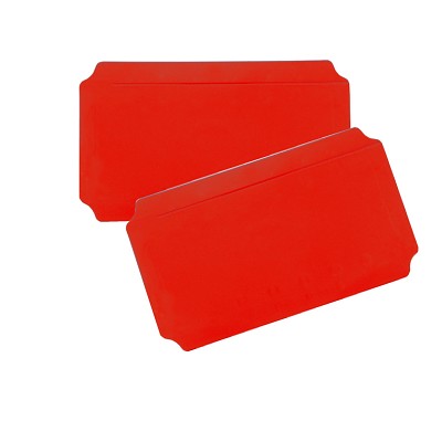 Moveandstic set de 2 assiettes 20x40 cm, rouge