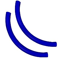 Moveandstic curved tube, blue, Set of 2