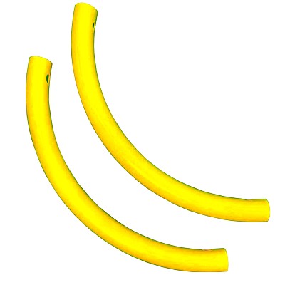 Moveandstic curved tube, yellow, Set of 2