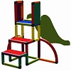 plug-and-play construction kit alma with slide multicolor front view climbing frame with stairs and slide in multicolor