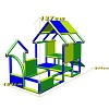 Playhouse for toddlers with entrance and baby slide dimensions