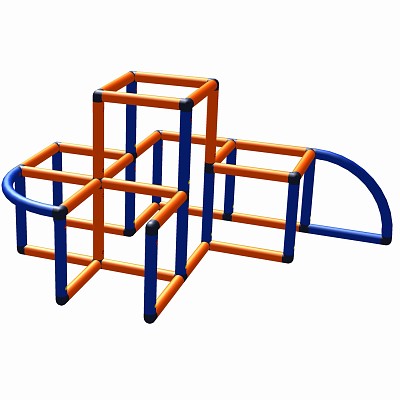 Move and Stic climbing frame CHARLY orange/ blue 