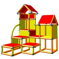 Moveandstic David orange yellow red - climbing tower for toddlers 