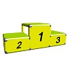 Moveandstic winner's rostrum in apple green/ yellow 