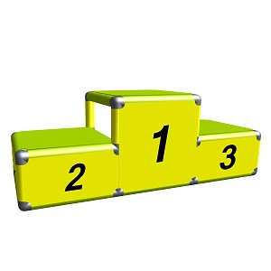 Podium de Moveandstic en vert pomme/jaune