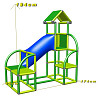 Moveandstic Felix - play tower with crawling cave and exit in apple-green 1