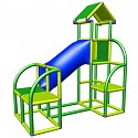 Moveandstic Felix - play tower with crawling cave and exit in apple-green 