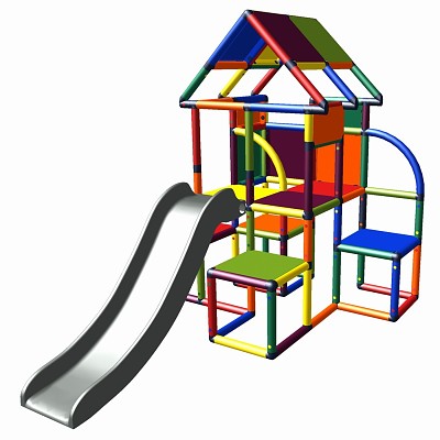 Moveandstic - Lina play tower with slide multicolor