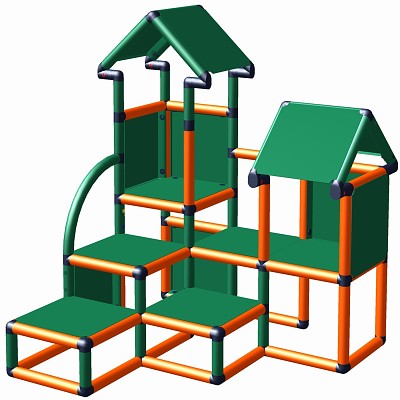 Move and Stic - Climbing tower ANTON Green/Orange