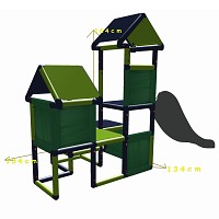 Spielturm Gesa - Kletterturm für Kleinkinder mit Ru..