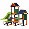 Spielturm Gesa - Kletterturm fÃ¼r Kleinkinder mit Rutsche und StoffeinsÃ¤tzen, orange/titangrau