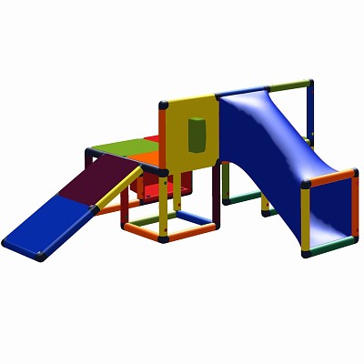 Move and stic Plateforme d'escalade et de motricité Emely avec toboggan pour tout-petits et tube pour marcher à quatre pattes Mu