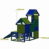 Moveandstic Play tower Luise with toddler slide in blue, green and apple green dimensions Play tower Luise dimensions