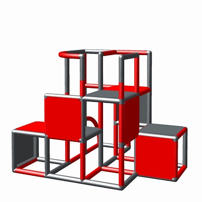 Moveandstic Profi construction kit - red and titanium gray