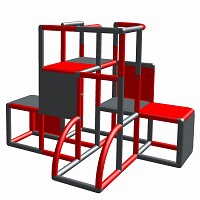 Moveandstic Baukasten Profi rot-titangrau Moveandstic Profi rot-titangrau