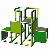 Moveandstic Profi construction kit - green, apple green and titanium gray