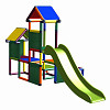 Gesa - Climbing Tower for Toddlers with Slide and Fabric Inserts, multicolor