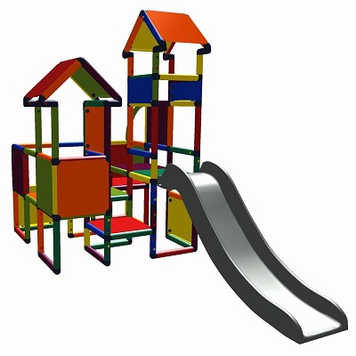 Moveandstic Moritz multicolor - Château de jeu avec toboggan