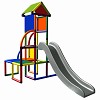 Moveandstic Toni climbing tower with slide and roof multicolor