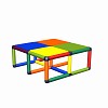 Moveandstic Ensemble de salon pour jeunes enfants Vanny table, chaise et tabouret multicolore 0
