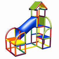 Moveandstic Felix - Climbing Tower with Crawling Tube and Exit in multicolor