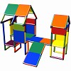 Move and Stic - Maison de jeu HANSI avec toboggan pour petits enfants Multicolor