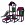 Play tower - Gesa - Climbing tower for toddlers with slide and fabric inserts magenta/ grey