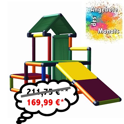 Moveandstic Nemo - Maison de jeu avec toboggan et inserts en tissu